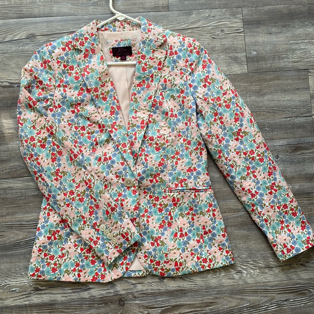 JCrew floral blazer, size 4